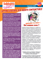 Lettre d'accueil aux agents contractuels - Mars 2023